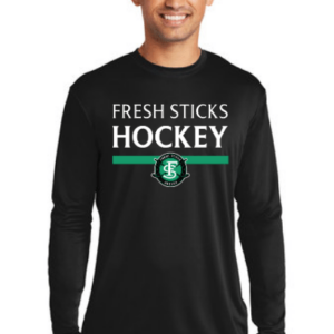 Black long sleeve shirt with Premier design.